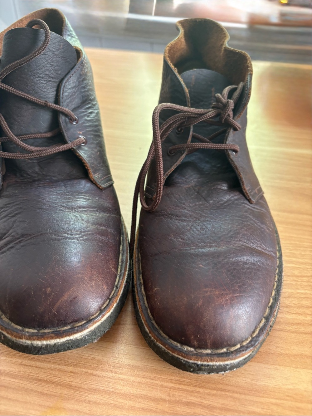 Clarks Originals New Indies 67733 Men’s 10 M Brown Leather Chukka Crepe Boots
